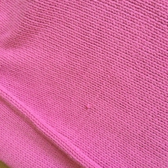 Vintage GAP Y2K Chunky V-Neck Sweater Bright Pink Long Sleeves - Sz Small - Picture 9 of 11